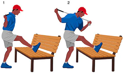 Golf stretching for the hamstrings