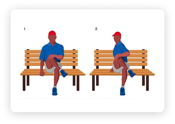 Golf stretching for the hips and back