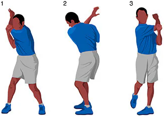 Golf stretching for the shoulders