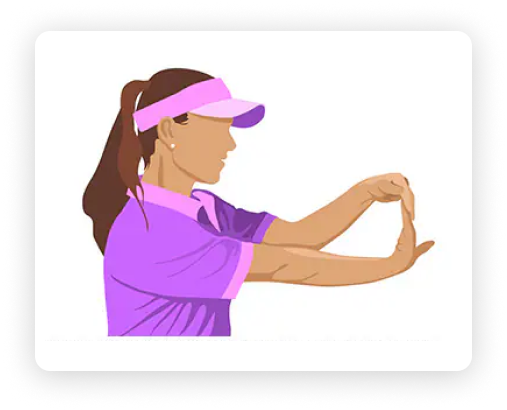 Golf stretching for the wrists