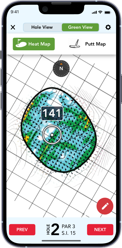 Rotating 3D Green Heat Map