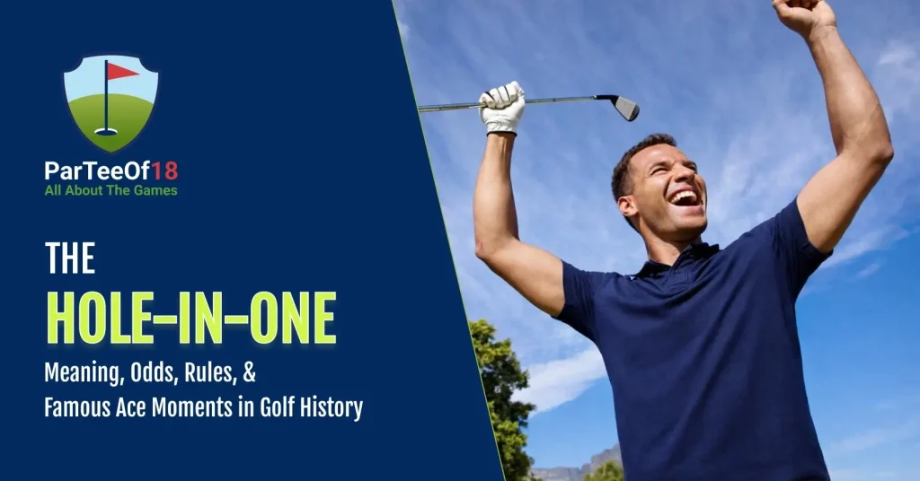 A Golfer Celebrating his Hole In One